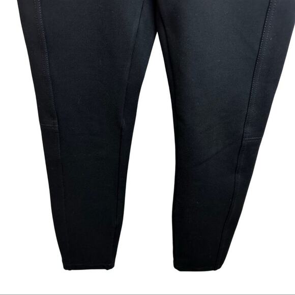 Anthropologie The Essential Slim Pant Black Leather Trim Pocket - Picture 11 of 13